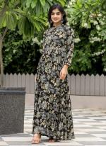 Muslin Cotton Multi Color Daily Wear Printed Readymade Gown